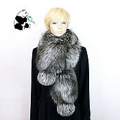 Аксессуары handmade. Livemaster - original item Chic fur boa scarf made of Finnish black and brown Fox fur. VN-12. Handmade.