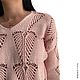 Women's Lotus pullover, cotton, openwork knitting, pink. Pullover Sweaters. SIBERIA COOL (knitting & painting) (Siberia-Cool). My Livemaster. Фото №4