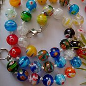 Винтаж handmade. Livemaster - original item Vintage necklaces: Delicate Venetian beads 