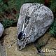 Order Silver pendant 'angel' Sapphire, pendant with wings. Shard Noir - handmade jewelry. Livemaster. . Pendants Фото №3