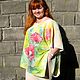 Author's blouse-tunic 'Poppies'2 - batik. Tunics. studiya. My Livemaster. Фото №5