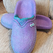 Обувь ручной работы handmade. Livemaster - original item Women`s felted slippers Mint and Lavender. Handmade.