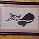 Черные кошки. Серия стильные штучки для дома, Картины, Балаково,  Фото №1