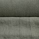 Лён костюмно-плательный серый хаки с эффектом мятости, Ткани, Минск,  Фото №1