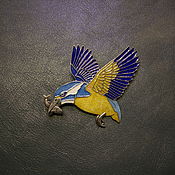 Украшения handmade. Livemaster - original item Brooch-fibula: Kingfisher. Handmade.