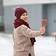 Шапка вязаная из твида Искорки. Шапки. Анна Шункина Вяжу тепло Шарфы Шапки. Интернет-магазин Ярмарка Мастеров.  Фото №2