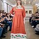 Заказать Льняное платье с винтажной вышивкой "Хранительница очага". АВТОРСКАЯ ОДЕЖДА и ТЕКСТИЛЬ -Евгении Рябцевой / 'ГНЁЗДЫШКО' (evgenialinen). Ярмарка Мастеров. . Платья Фото №3