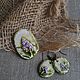 lilac. Brooch and earrings.A cast of a real sprig of lilac. Jewelry Sets. Natali Migurskaya. My Livemaster. Фото №4