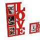 Wooden photo frame 'LOVE', Gifts for February 14, St. Petersburg,  Фото №1