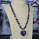 Necklace with a kyanite pendant ' Heart', Necklace, Velikiy Novgorod,  Фото №1