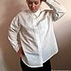 Заказать Рубашка белая в мужском стиле oversized лен хлопок. Татьяна (TLTanyaEfimova). Ярмарка Мастеров. . Блузки Фото №3
