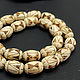 White Wood Beads Hand-fired 15h10mm, Beads1, Bryansk,  Фото №1
