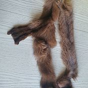 Материалы для творчества handmade. Livemaster - original item Finnish Arctic Fox flap light brown/natural fur. Handmade.