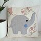 Decorative Elephant Pillow For Children. Pillow. Bunniess and friends (toys-for-kids). My Livemaster. Фото №4