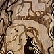 CoraxArt : Wood Wall Art ` Forest Nymph `, Wood Art,Nature Art,Engraving Wood,Laser Artwork,Modern Art, Home Decor,Wall Decor,Drawing,Illustration,Wood