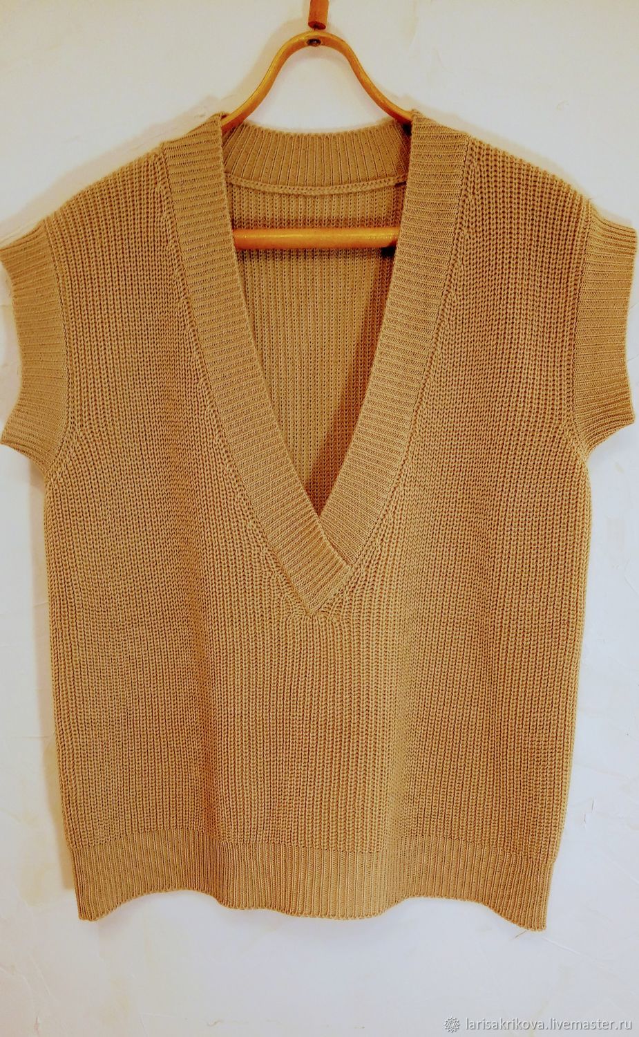 Oversize vest knitted with English elastic band, Vests, Verhnedneprovsky,  Фото №1