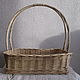 Rectangular basket with a high handle wicker. Basket. Elena Shitova - basket weaving. My Livemaster. Фото №5