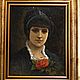 Винтаж: Картина.19 век.Agapit Stevens.Бельгия.Портрет.Живопись. Статуэтки винтажные. Антик.Декор.Винтаж. Ярмарка Мастеров.  Фото №5