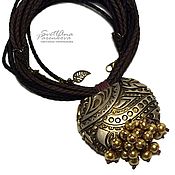 Украшения handmade. Livemaster - original item Golden Chic Pendant (402) designer jewelry. Handmade.