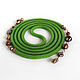 Lariat handmade. Buy Lariat beaded tie belt `the Green Apple and chocolate`. Ksenia Patina. Fair Masters - handmade.
