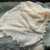Аксессуары handmade. Livemaster - original item White down shawl, goat downh,1mh1m. Handmade.