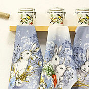 Для дома и интерьера handmade. Livemaster - original item Set of positive bunny towels 