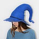 Order Blue fairy hat, available in size 56-58. STUDIO-FELT Katerina Alekseeva. Livemaster. . Carnival Hats Фото №3