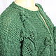 Вязаный бомбер Листья. Кардиганы. Knit by Heart - Вязаная одежда 富. Ярмарка Мастеров.  Фото №7