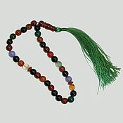 Фен-шуй и эзотерика handmade. Livemaster - original item Rosary of happiness from agate, sardonyx, jade and moonstone. Handmade.