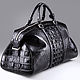 Дорожная сумка, спортивная из кожи крокодила IMA0623B1. Дорожная сумка. CrocShop товары из экзотической кожи. Ярмарка Мастеров.  Фото №6