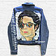 Джинсовая куртка с рисунком Майкл Джексон Michael Jackson. Куртки. Ольга  (nigelolart). Ярмарка Мастеров.  Фото №10
