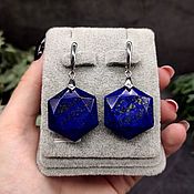 Украшения handmade. Livemaster - original item Classic earrings made of natural lapis lazuli. Handmade.