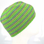 Аксессуары handmade. Livemaster - original item Hats: knitted wool hat, green. Handmade.