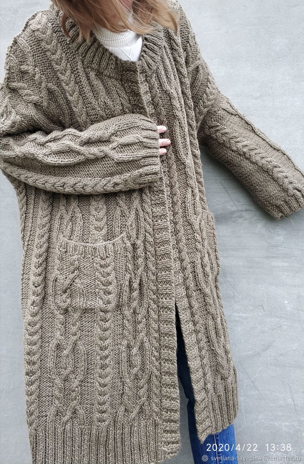 Beautiful soft cardigan Alpaca knitted Coat, Cardigans, Krymsk,  Фото №1