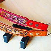 Collar for dog genuine leather