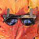 "Smoke Panto Blue" от Timbersun, деревянные очки с трубкой в дужке. Очки. Уникальные аксессуары Timbersun. Ярмарка Мастеров.  Фото №5