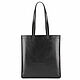 Women's leather bag 'Montreal' (black smooth leather). Shopper. Russian leather Guild. My Livemaster. Фото №6