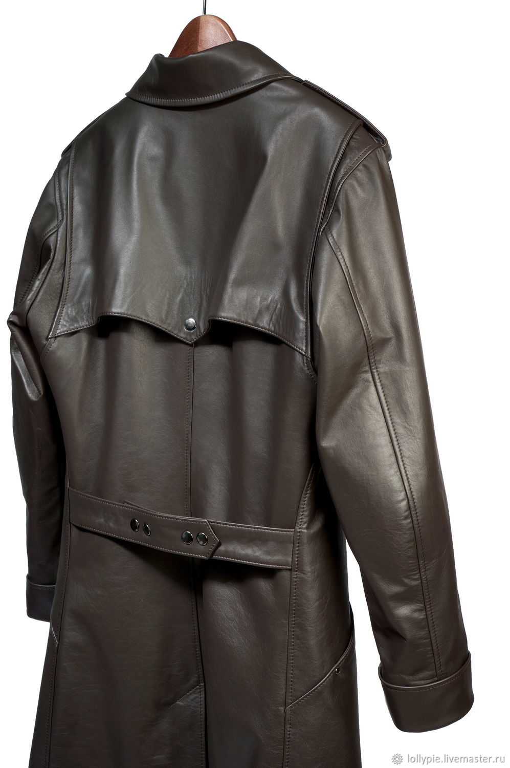 Плащ коричневый натуральная кожа мужской – заказать на Ярмарке Мастеров ...