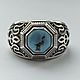 Ring: ' Theon' - turquoise, silver, Rings, Moscow,  Фото №1