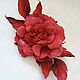 Red brooch flower 'Rose' / wedding decoration. Brooches. fancyflower. My Livemaster. Фото №4
