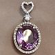 Кулон подвеска с природным аметистом, цирконом и микро топазами. Кулон. OLVIKSOL JEWELRY STORE. Ярмарка Мастеров.  Фото №6