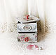 Mini komodik chebbi-chic ' Rosa delicias 2'. Mini Dressers. painting and decoupage from Marina (sovaj). Ярмарка Мастеров.  Фото №5