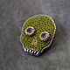 Skull pin Embroidery brooch Memento mori jewelry Day of the Dead. Brooches. MelancholiaCraft. My Livemaster. Фото №6