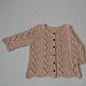 Openwork jacket made of tea rose cotton yarn, Childrens cardigan, Moscow,  Фото №1