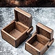 Set of storage boxes 'Cube' made of dark oak, 2 pr. Sugar Bowls. Foxwoodrus. Online shopping on My Livemaster.  Фото №2