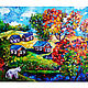 Painting autumn landscape 'Rest in the village' houses, cows. Pictures. Svetlana Samsonova. Online shopping on My Livemaster.  Фото №2