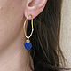 Order Lapis lazuli earrings, blue lapis lazuli earrings 'Frivolity'. Irina Moro. Livemaster. . Earrings Фото №3