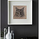  "Портрет кота" - рисунок пастелью. Картины. Картины LanArt. Интернет-магазин Ярмарка Мастеров.  Фото №2