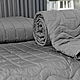 Покрывало плед одеяло стеганое 220×210см серое с жатым эффектом мягкое, Покрывала, Москва,  Фото №1