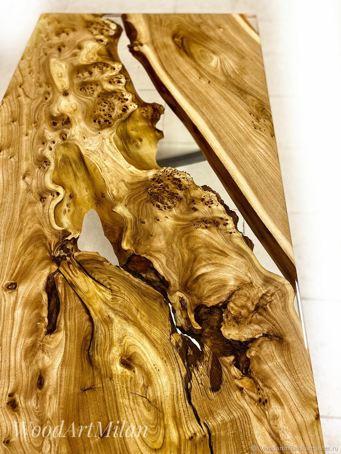 Журнальный стол из слэба вяза. Кофейный стол река – заказать на Ярмарке ...